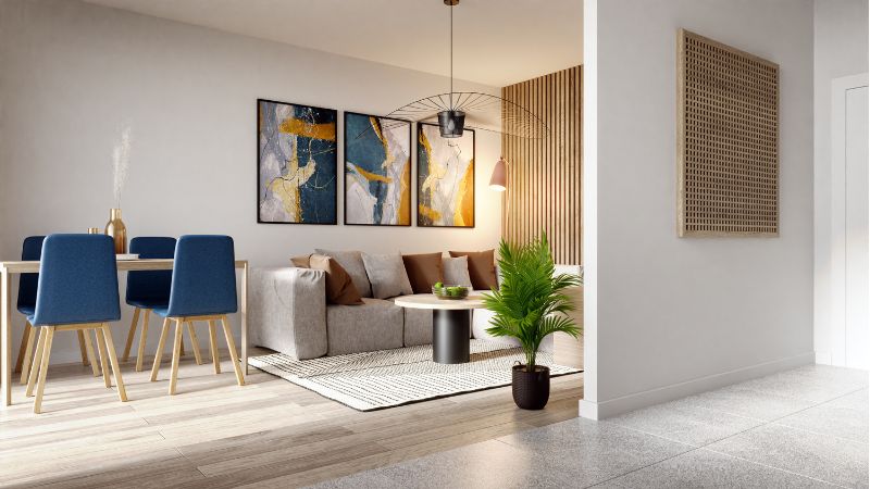 Apartamenty Cynamonowe - wizualizacja 3D mieszkania