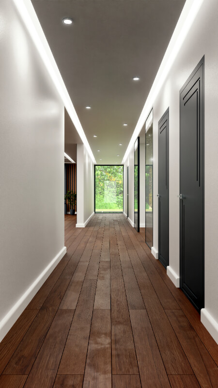 Wizualizacja korytarza w domu